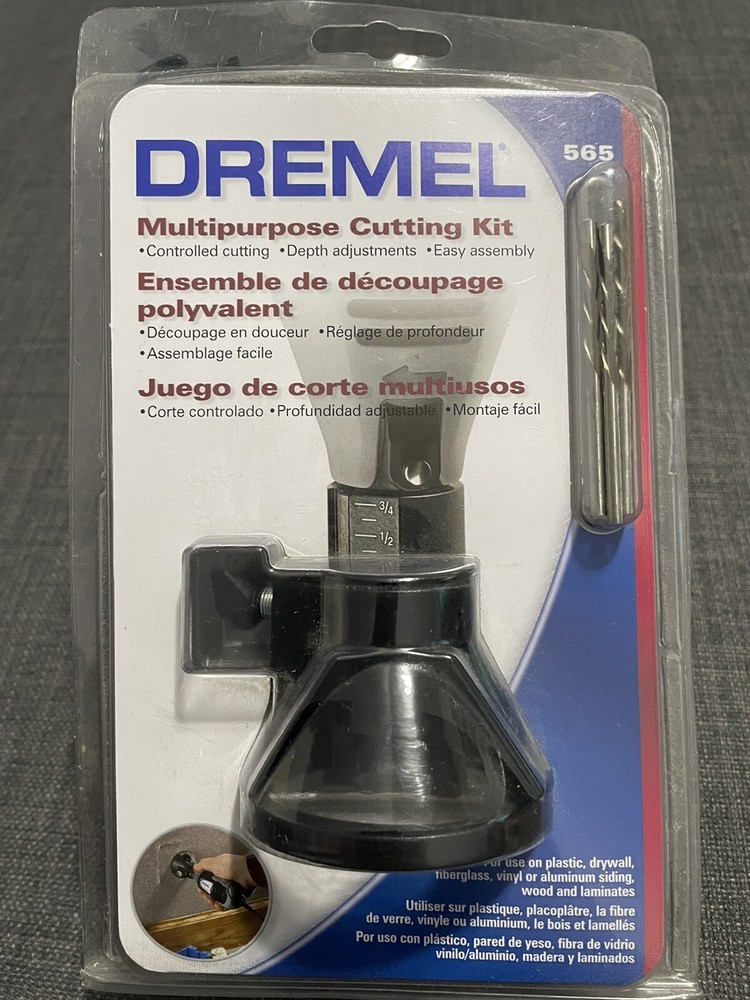 Dremel 565 Multipurpose Cutting Kit Cutting Guide 3 Cutting Bits NIP