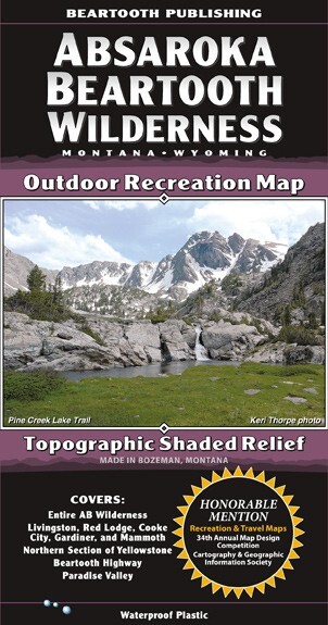 BEARTOOTH PUBLISHING Beartooth Mountains MAP