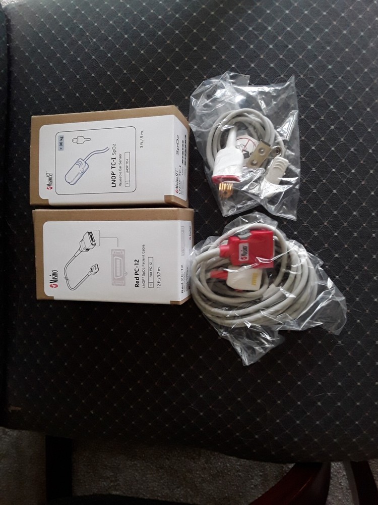 Masimo 1794 SpO2 Ear Tip-Clip Sensor With Masimo 2060 Red PC12 Cable Combo