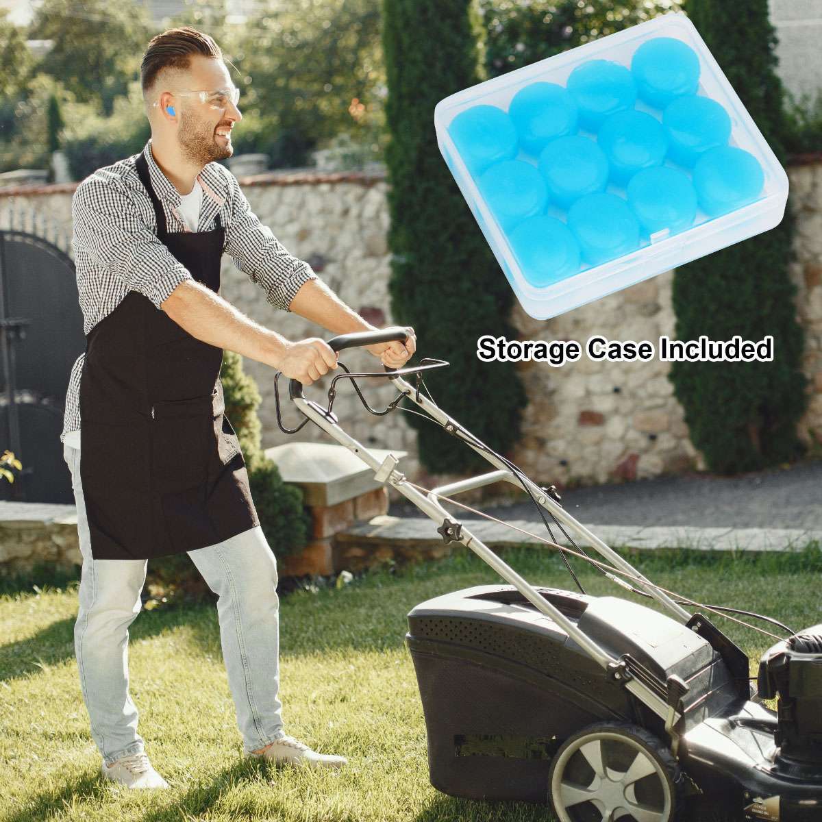 12pc Reusable Silicone Ear Plugs Noise Cancelling Earplugs Protector Study Sleep