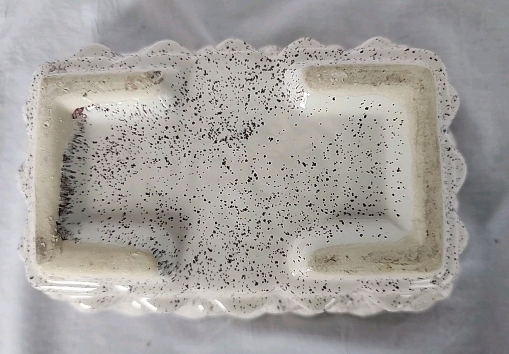 Rectangular Planter 6" X 4" Cream Color With Speckles