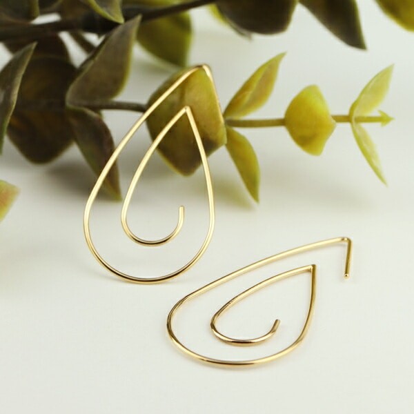 K18 Solid Gold Drop Hook Earrings (Pair)