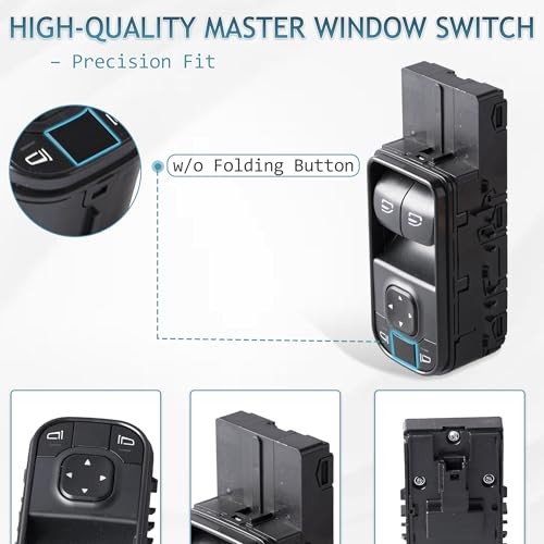 Window Control Switch Compatible for 2018-2021 Mercedes Benz w/o Folding
