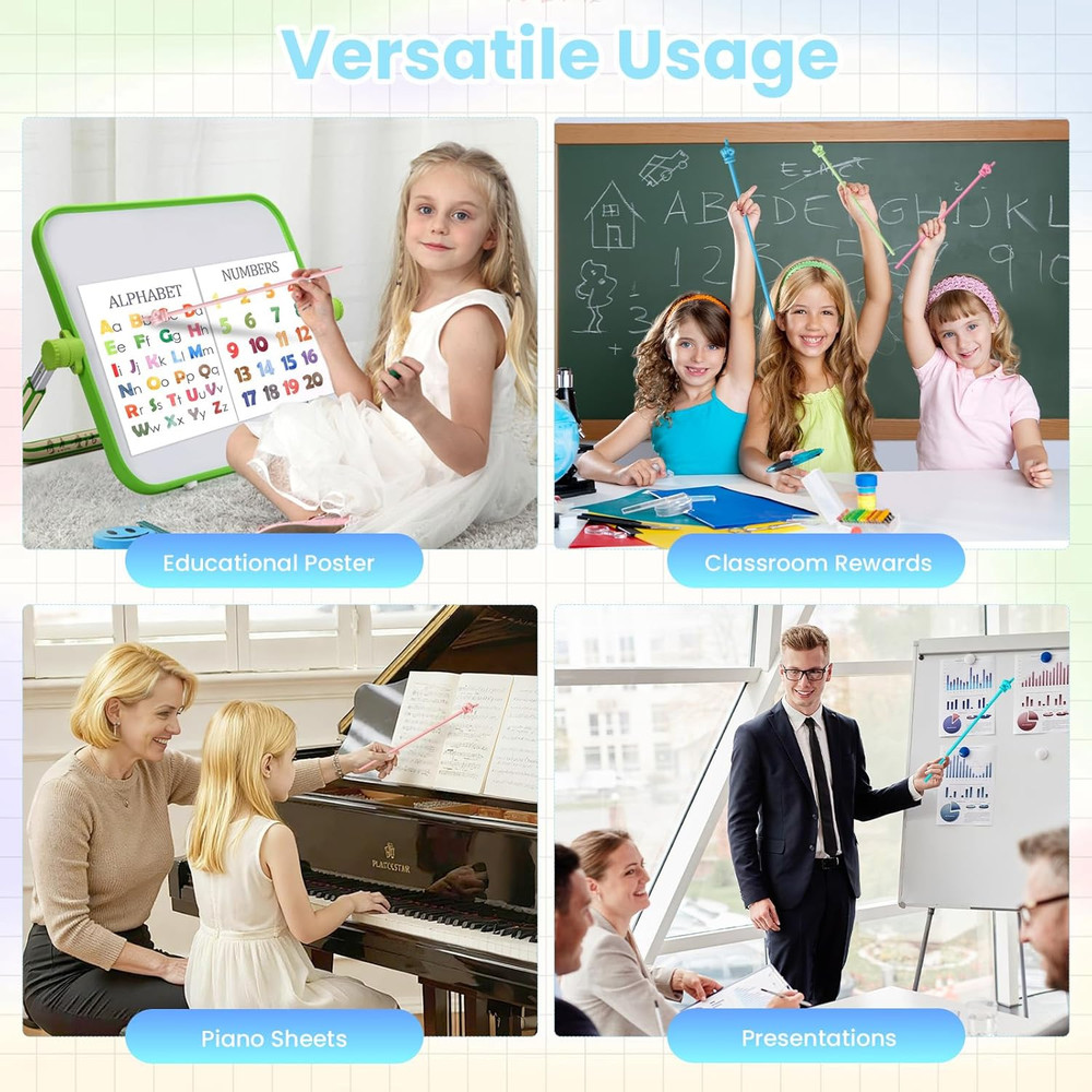 20 Pcs Finger Pointers for Kids Reading, Classroom Pointer Stick for Teachers, H