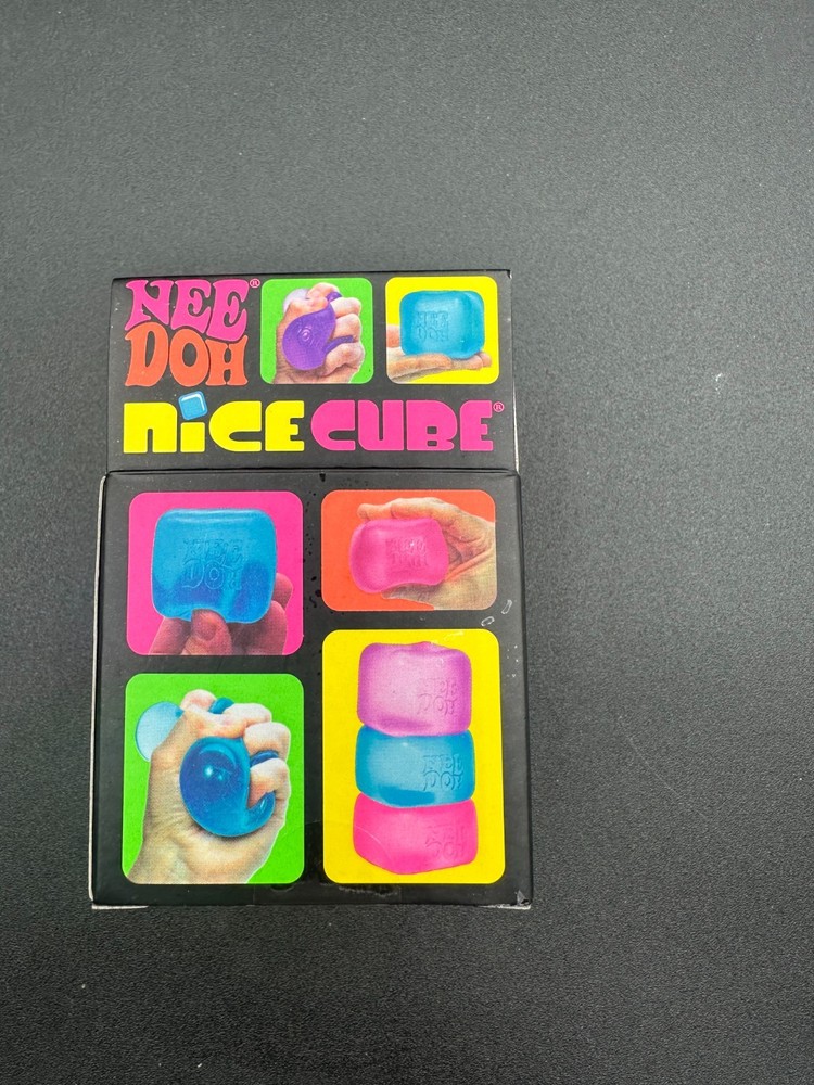 Original Nee Doh Nice Cube - Super Solid Squish! (Blue) - Factory Sealed Needoh
