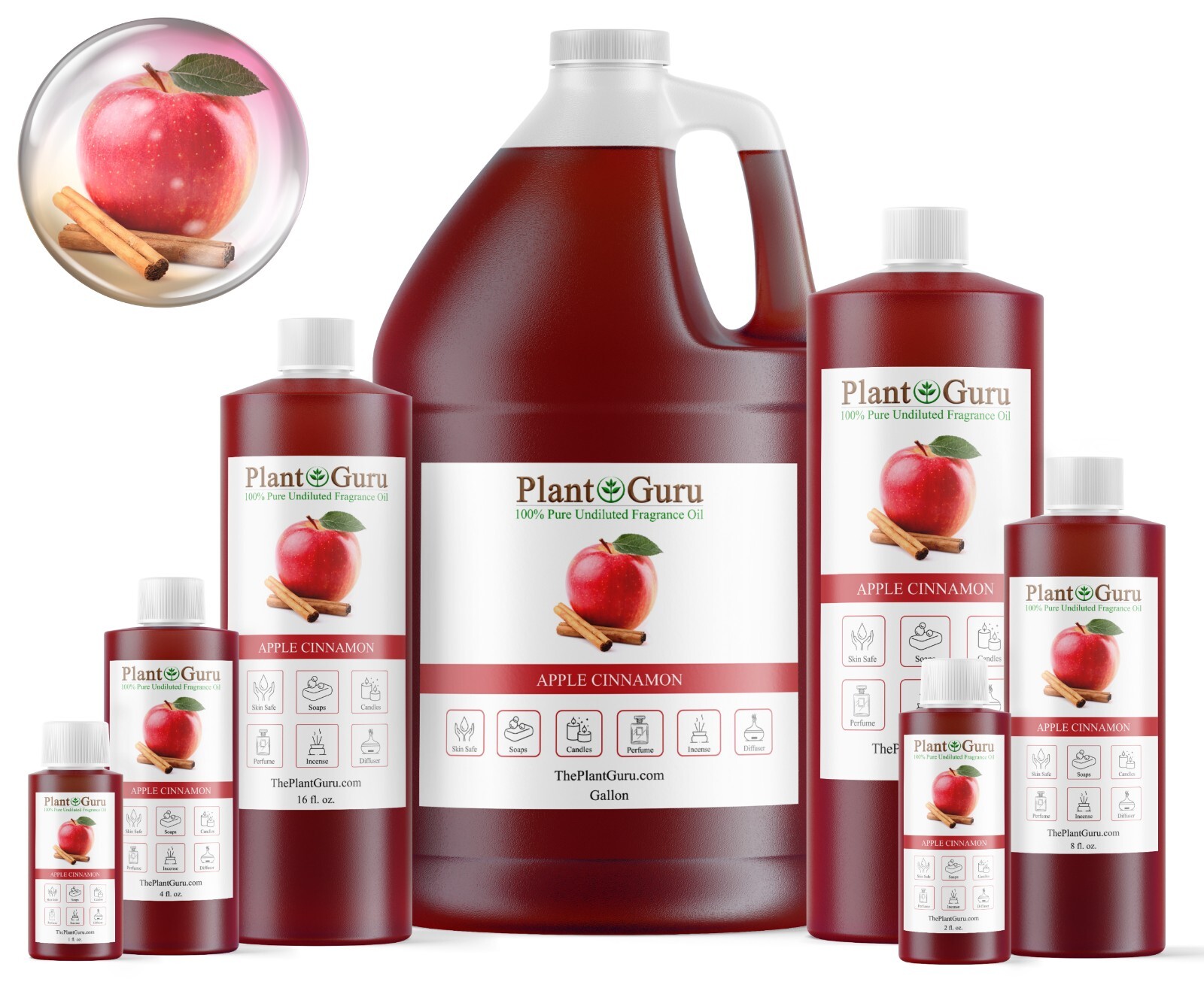 Apple Cinnamon Fragrance Oil For Candle, Soap Making, Diffuser and Burners