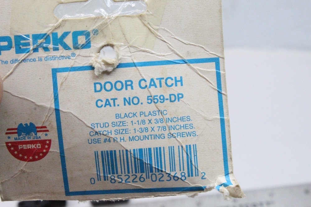 2 Pack Nos Perko 559-DP Black Plastic Door Catch