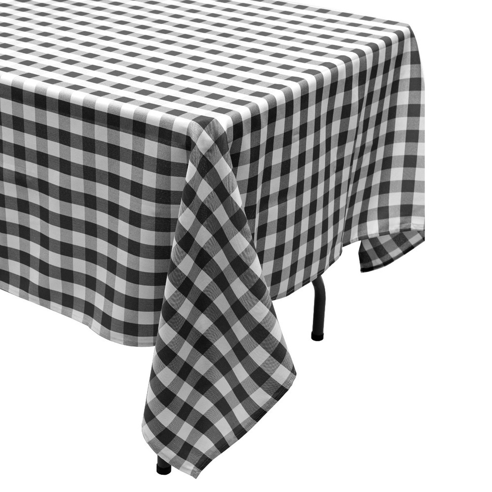 Topbuy 10PC 60x126" Rectangular Plaid Tablecloth Washable Polyester Table Cover
