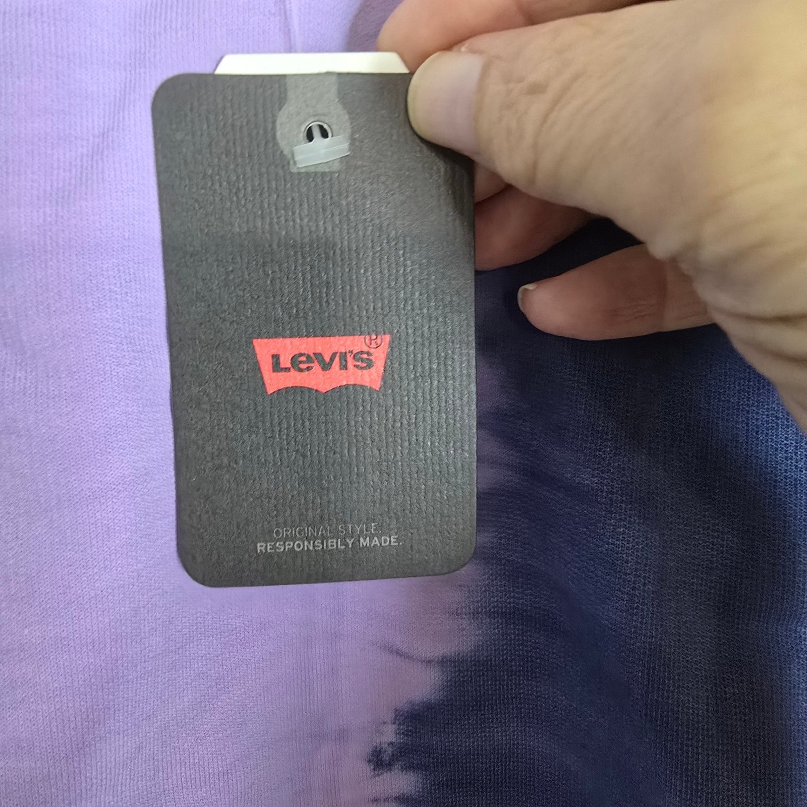 Levis Mens XL Tie Dye Sweat Shorts Purple Blue Fleece Red Tab NWT Relaxed Fit