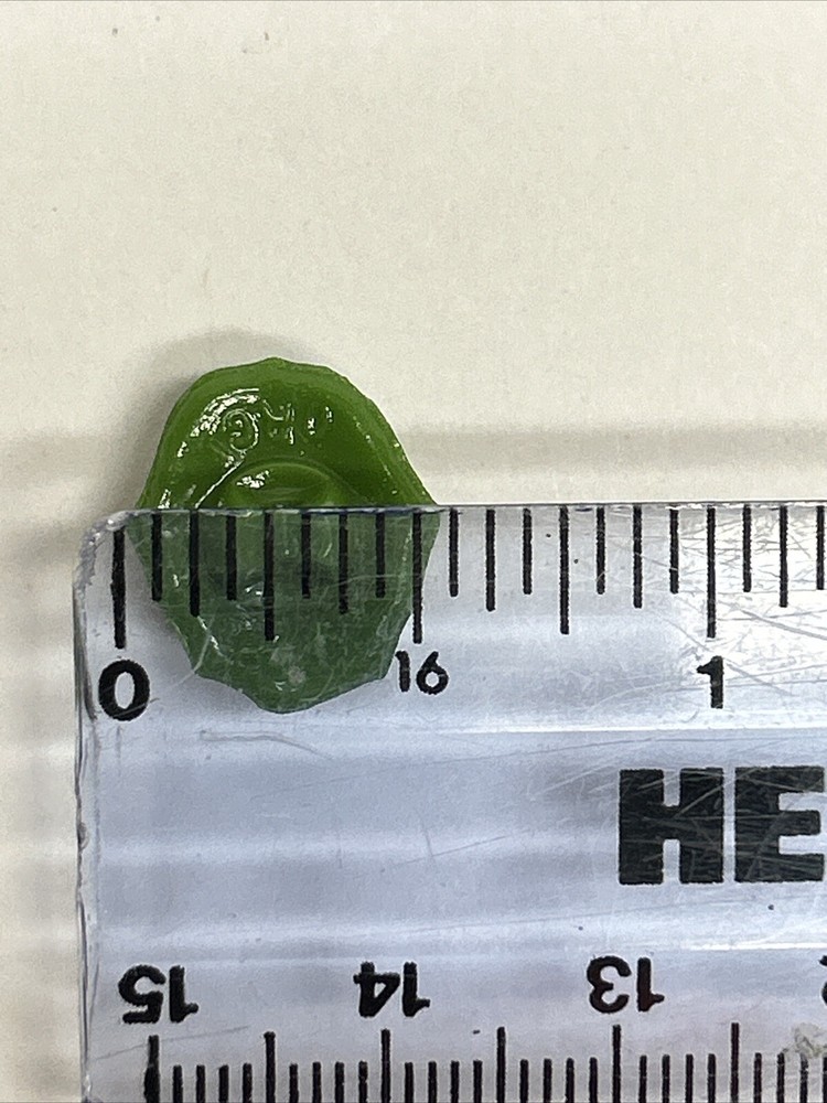 Vintage Sewing Button Plastic Green Frog