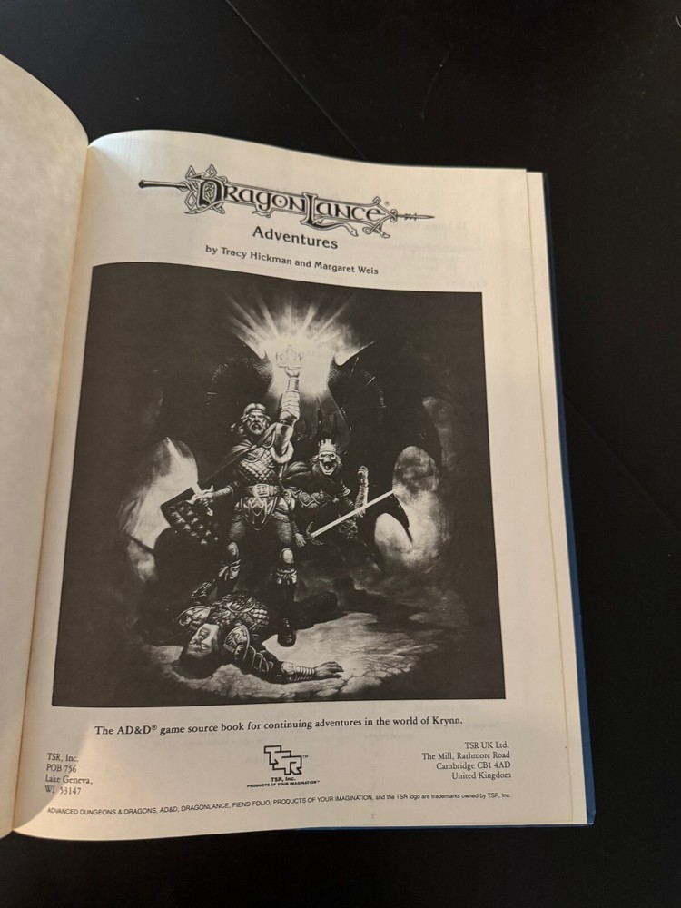 Advanced Dungeons & Dragons Dragonlance Adventures 2021 Sourcebook RPG BF3
