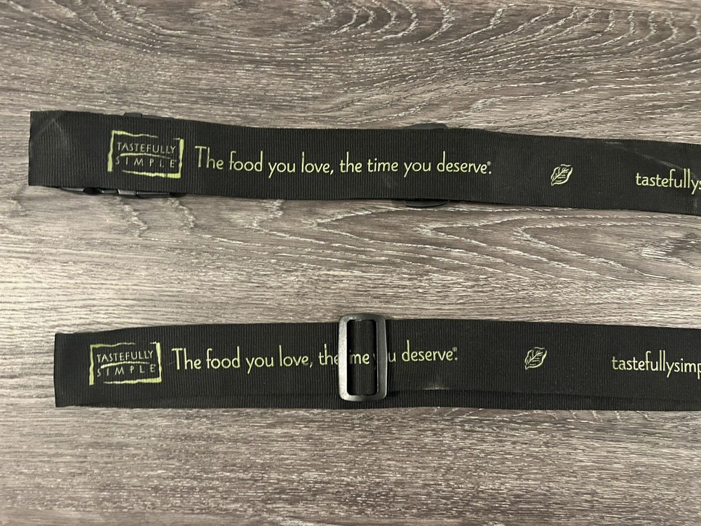2 TASTEFULLY SIMPLE Adjustable Luggage Strap Baggage Belts - Black