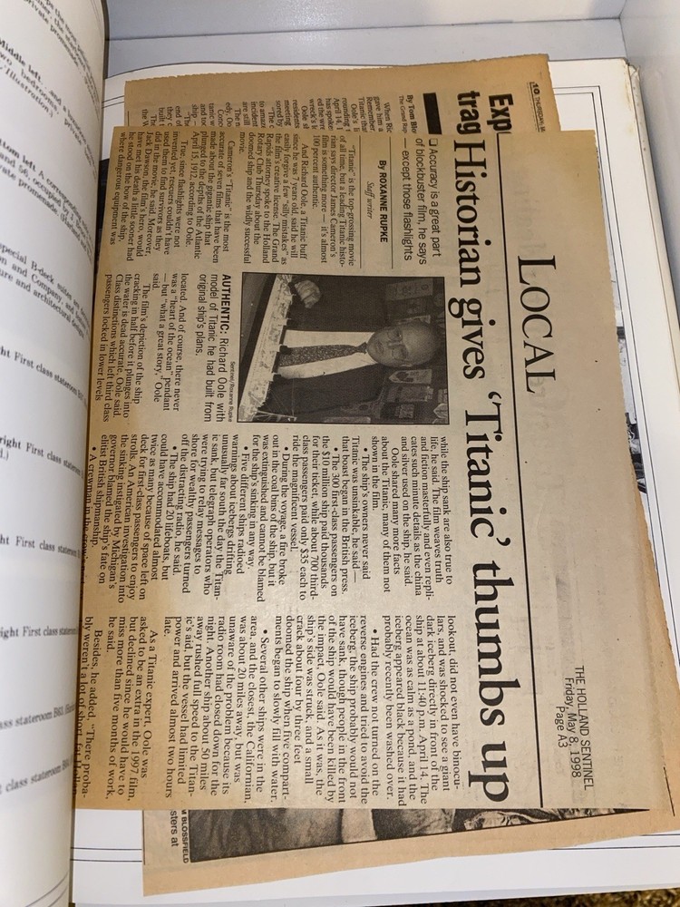 Signed Titanic books archive