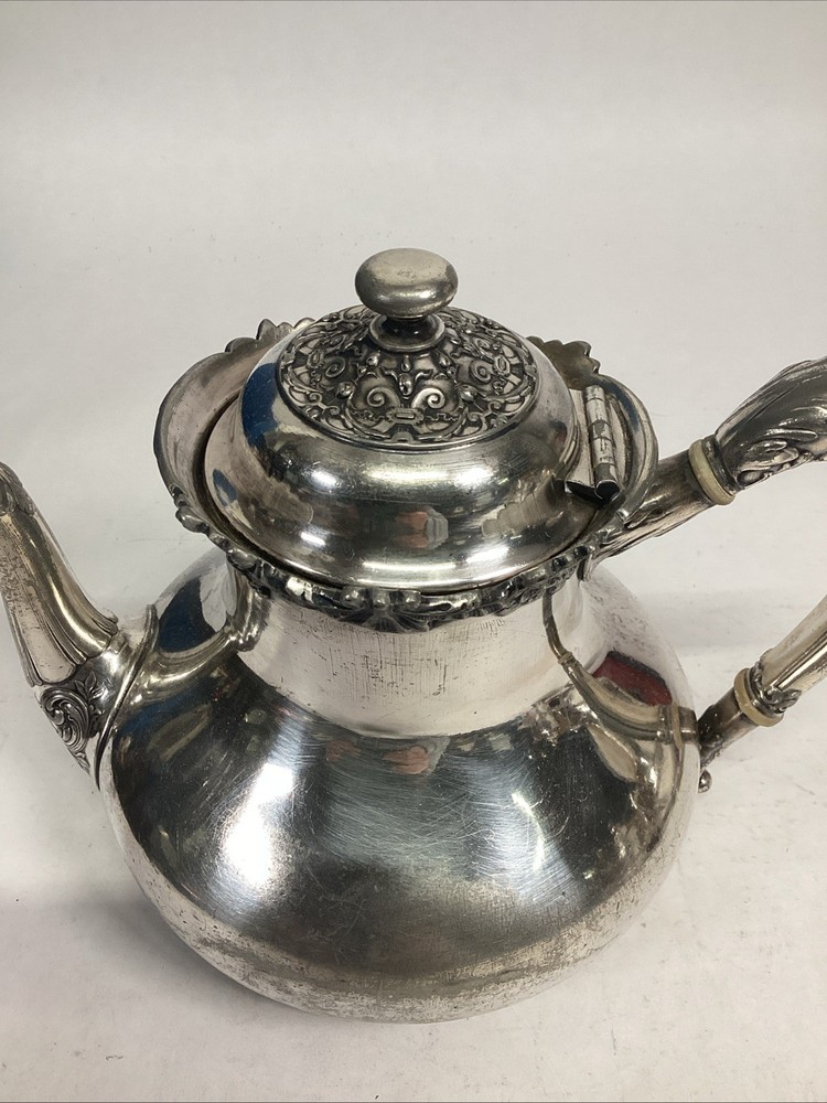 Antique Ornate Silver Plated Teapot