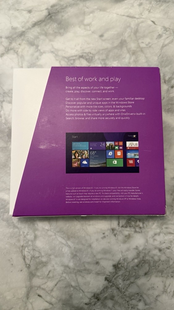 Microsoft Windows 8.1 Full Version 32bit Only. 64 Bit Disk Missing