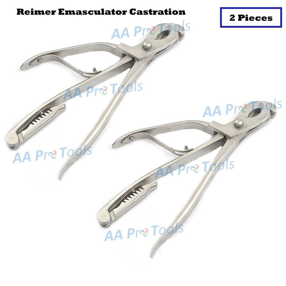 2 Reimer Emasculator Castration Veterinary Instruments Simultaneous Crushing Use