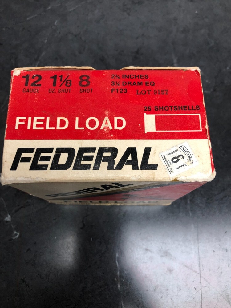 vintage shotgun shell boxes empty, Federal field load