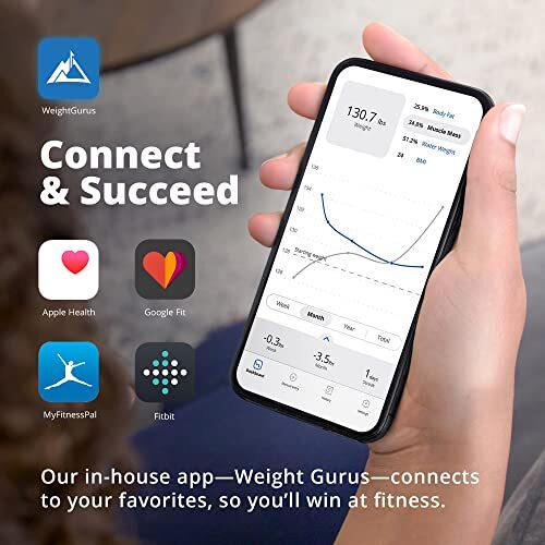 Weight Gurus Scale for Body Weight, Digital Bluetooth Scale Bluetooth - Clear