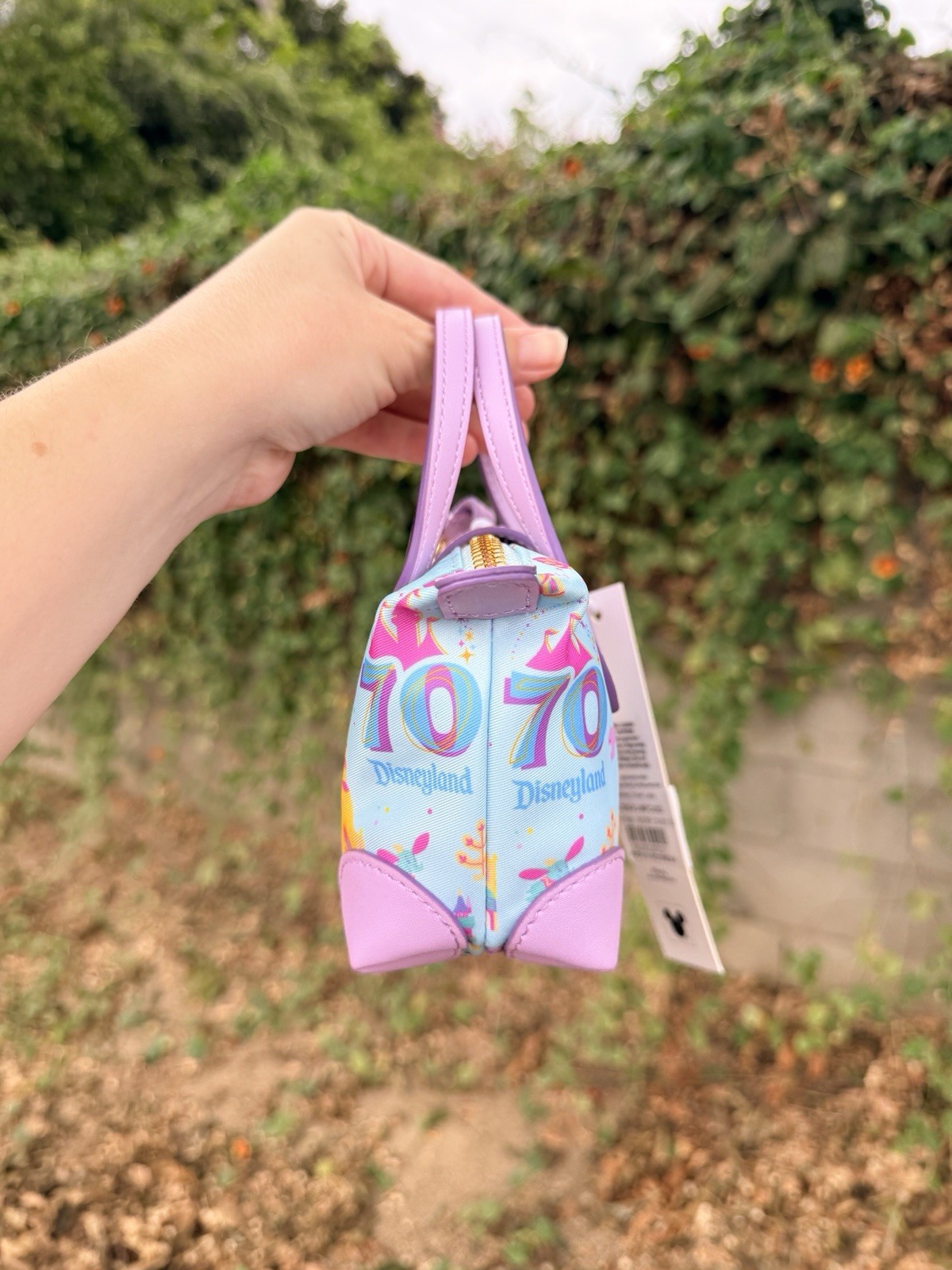 Stoney Clover Lane Disneyland 70th Anniversary Mini Blue Pouchette Crossbody Bag