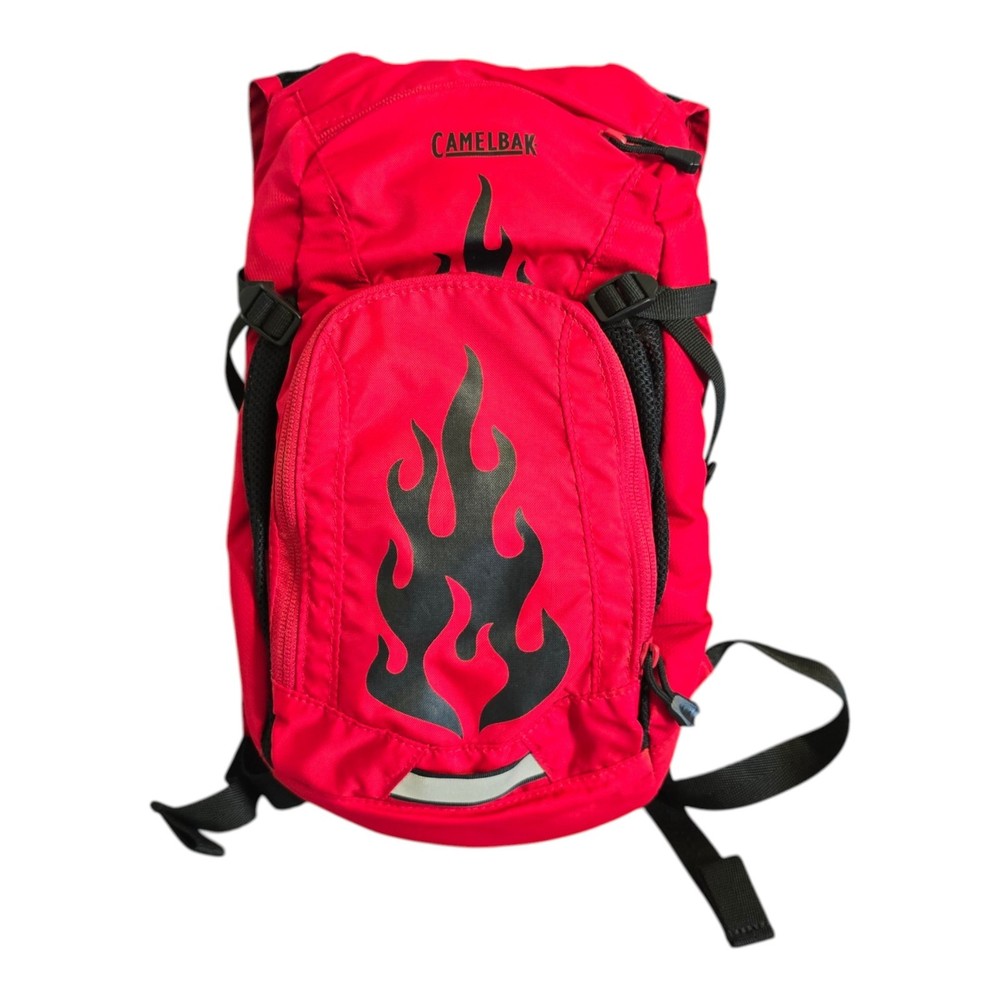 Camelbak Mini M.U.L.E. (50oz) Hydration Backpack Red Black Flames NO Bladder