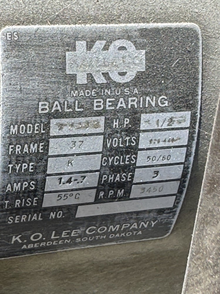 K.O LEE surface grinder 1/2 hp 3 phase type k