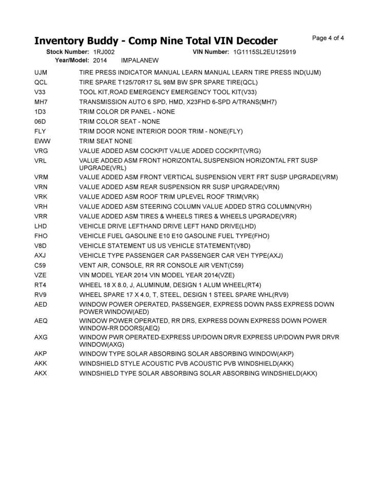 IMPALANEW 2014 High Mounted Stop Light 104902487