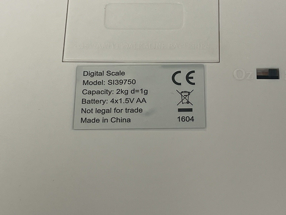 SI Manufacturing Digital Compact Scale With 5 Cup Bowl