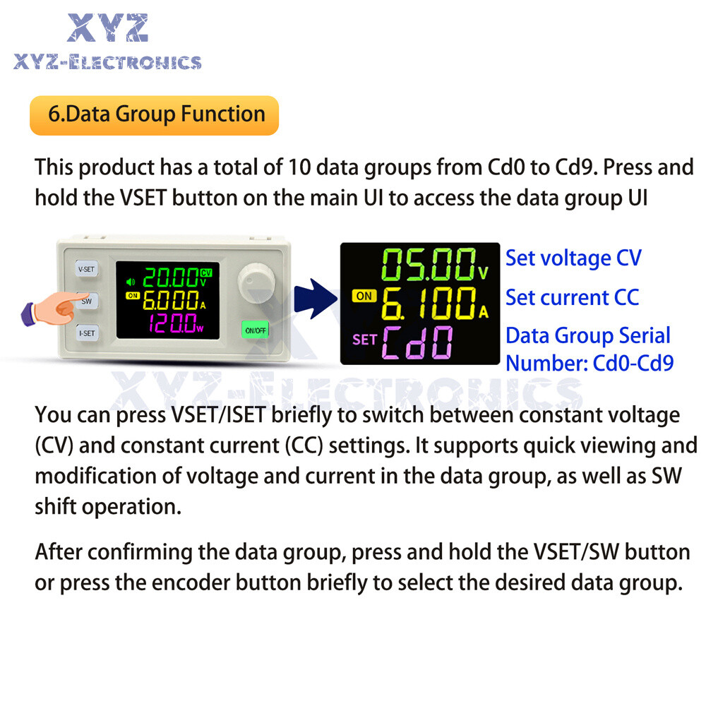 SK120X CNC Buck-Boost DC Adjustable Voltage Regulator Power Supply Module 120W