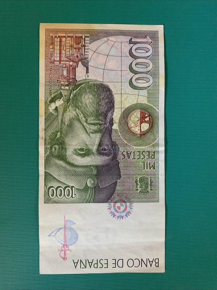 SPAIN 1992 1000 PESETAS CIRCULATED NOTE