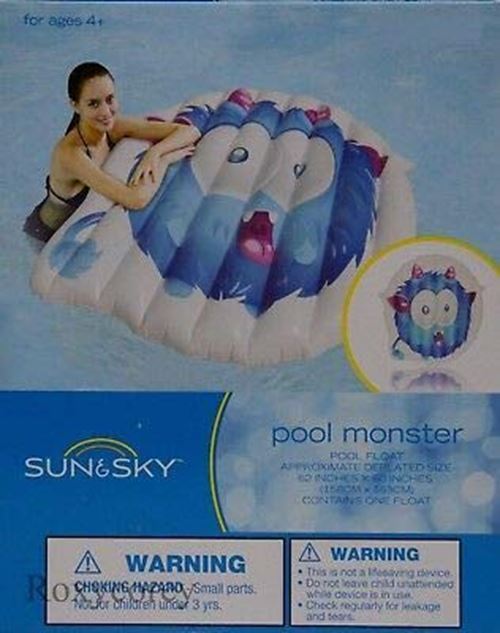 POOL FLOAT ~ LARGE POOL MONSTER SWIM FLOAT APPRX DEFLATED SIZE 60X62" NEW