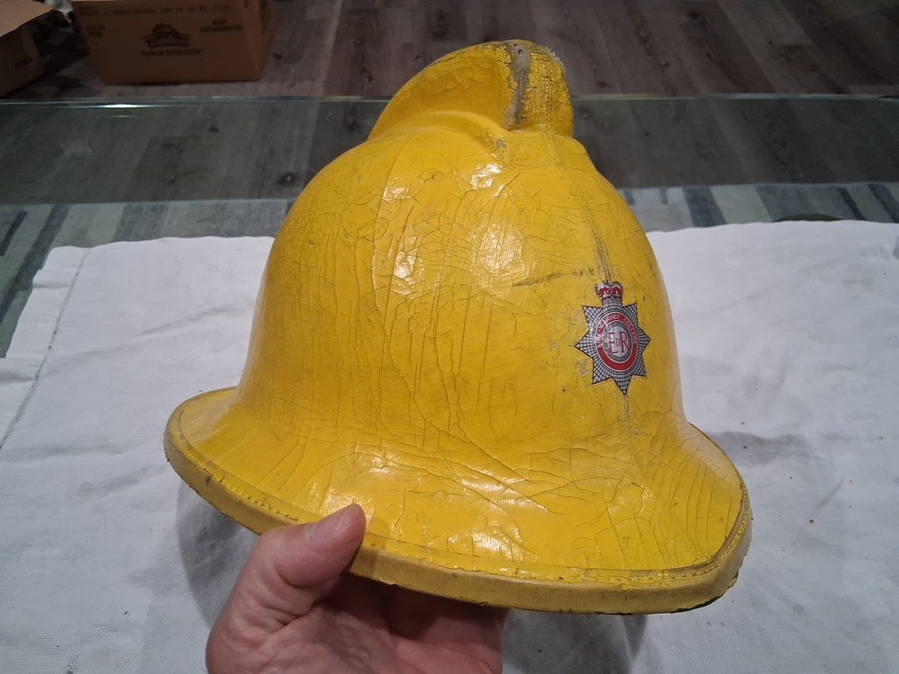 Vintage British Fire Helmet