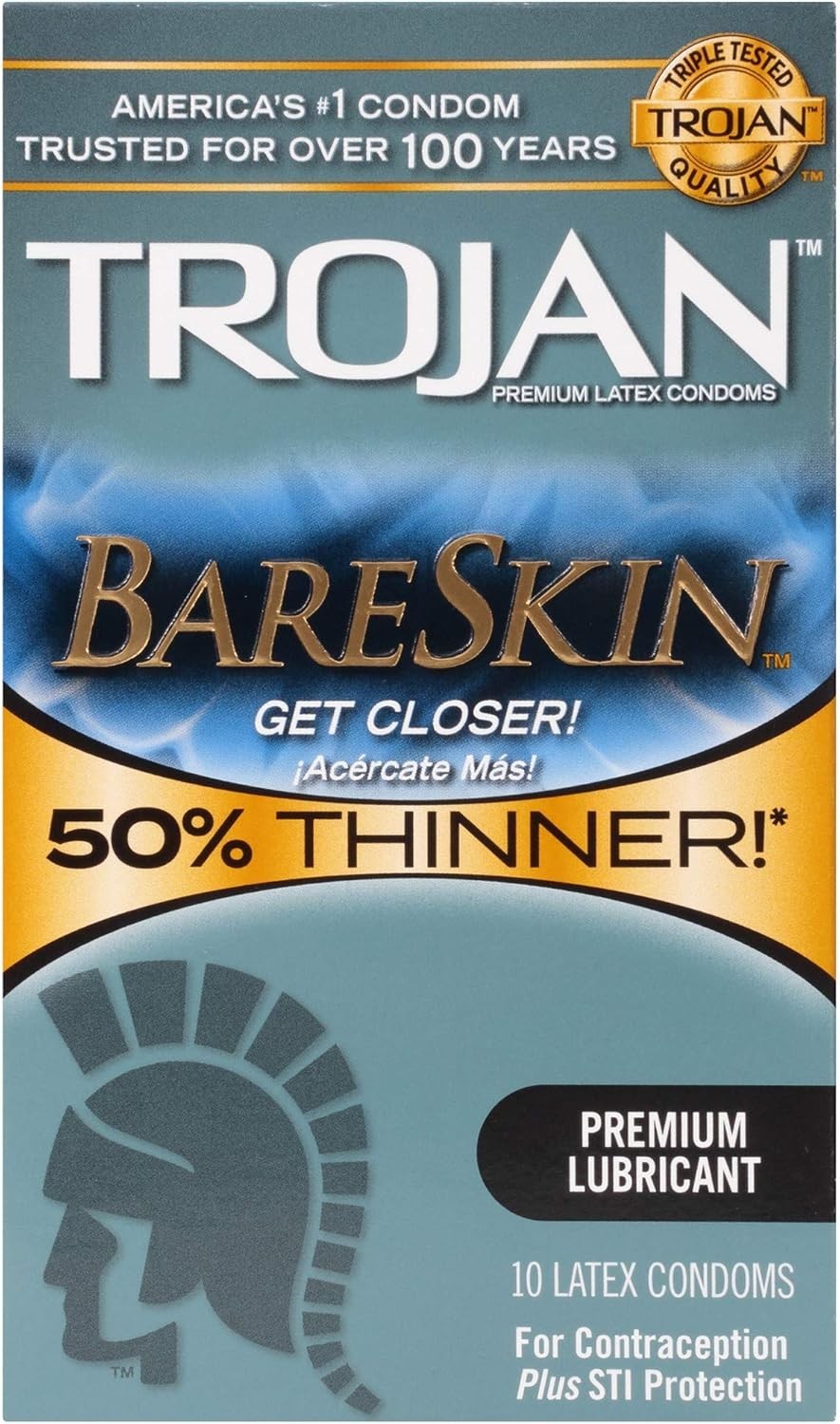 Trojan Sensitivity Bareskin Thinnest Sensitive Lubricated Latex Condoms-Exp 5/29