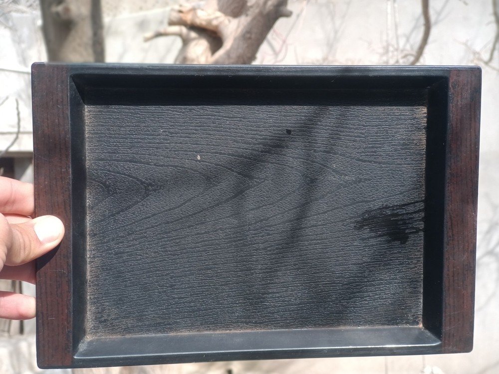 Rectangular Plastic Serving Tray – Wood Style Design – Multi Purpose