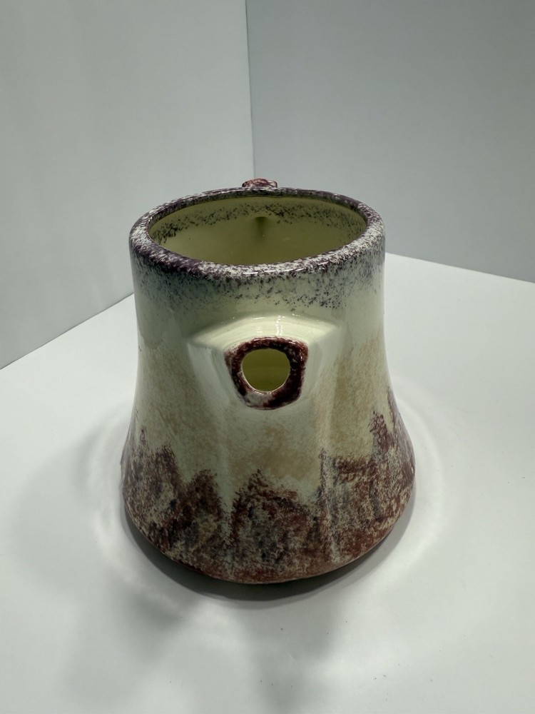 vintage ceramic teapot — rich drip Glaze
