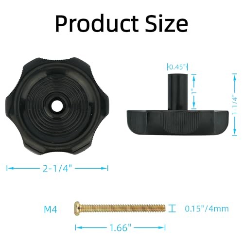 3 Pack RV Window Vent Knobs 1 Inch Shaft and 2-1/4 Inch Diameter Plastic