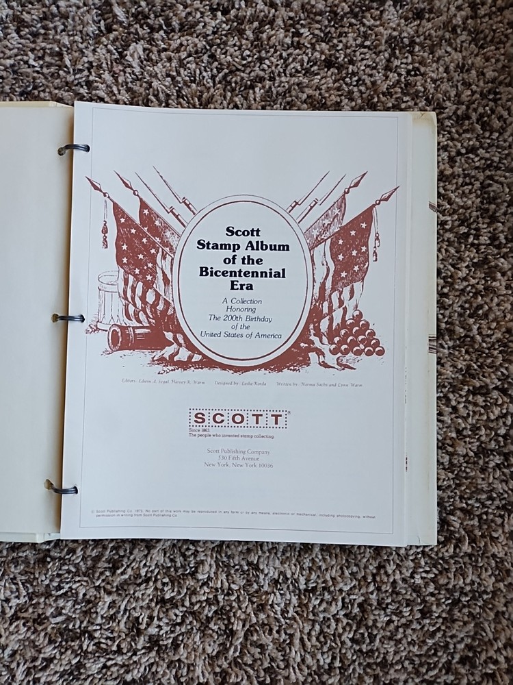 1975 Scott Stamp Album 1976 American Bicentennial United States Binder