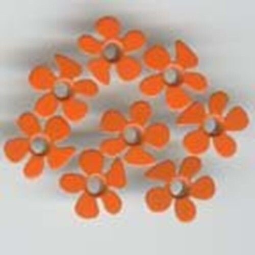 Funky Flowers Eyelets - ORANGE