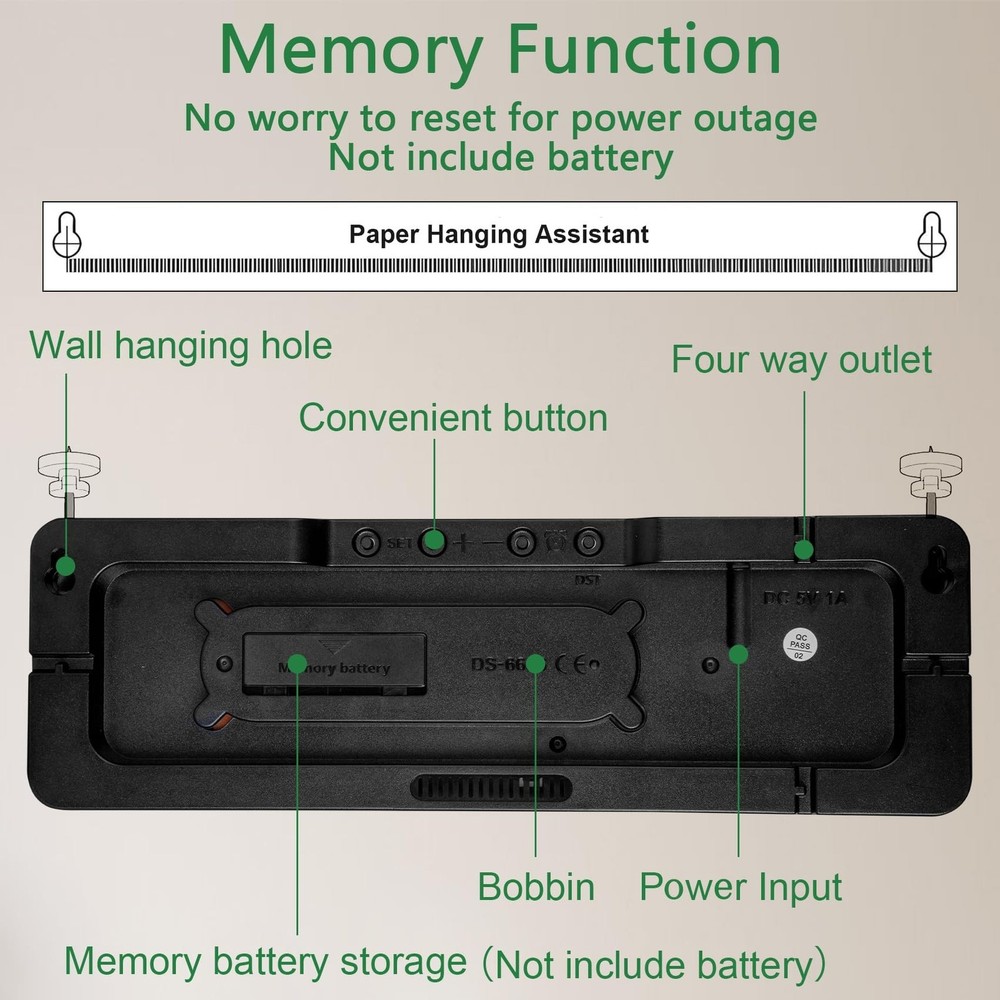 Digital Wall Clock with Remote Control, Large Display Plug in LED Digital Ala...