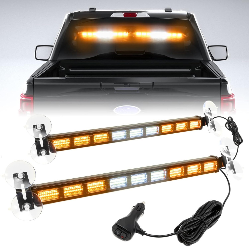 [Upgraded] Switchable 4 Colors Emergency Strobe Traffic Advisor Light Bar 162...