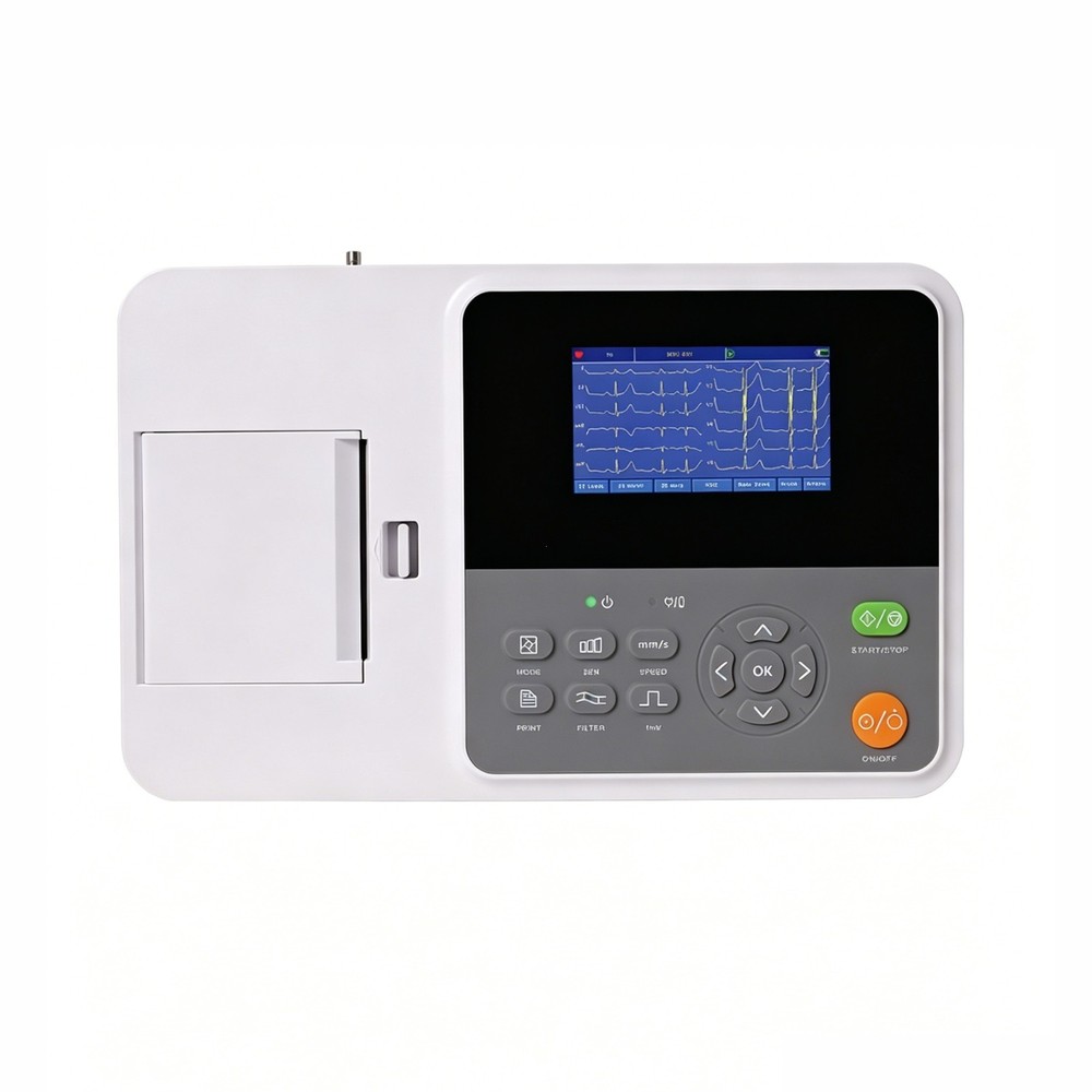 CONTEC E3 3-Channel 12-Lead ECG/EKG Machine w/ Printer & PC Software – Portable