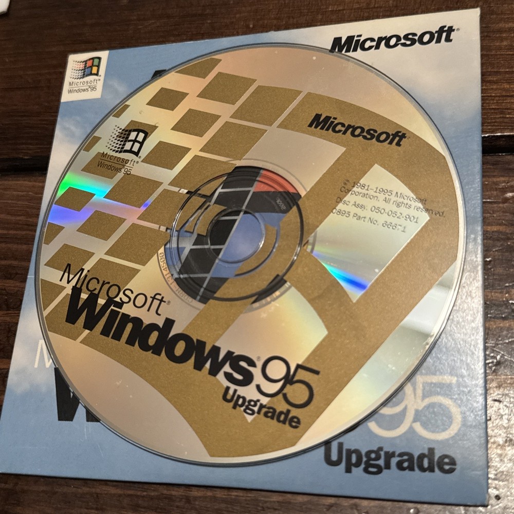Microsoft Windows 95 Upgrade Disc CD W/ Product Key