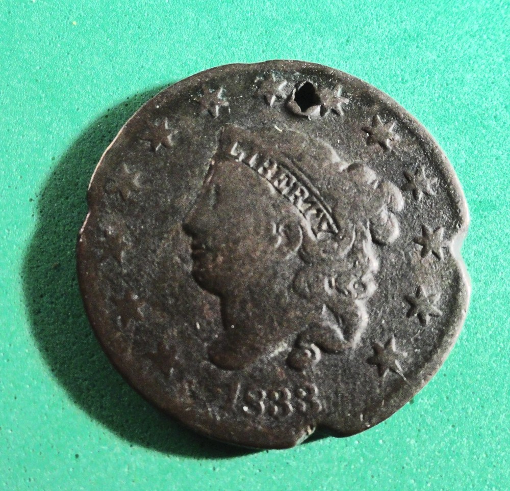 US 1833 LARGE CENT - LOVERS COIN