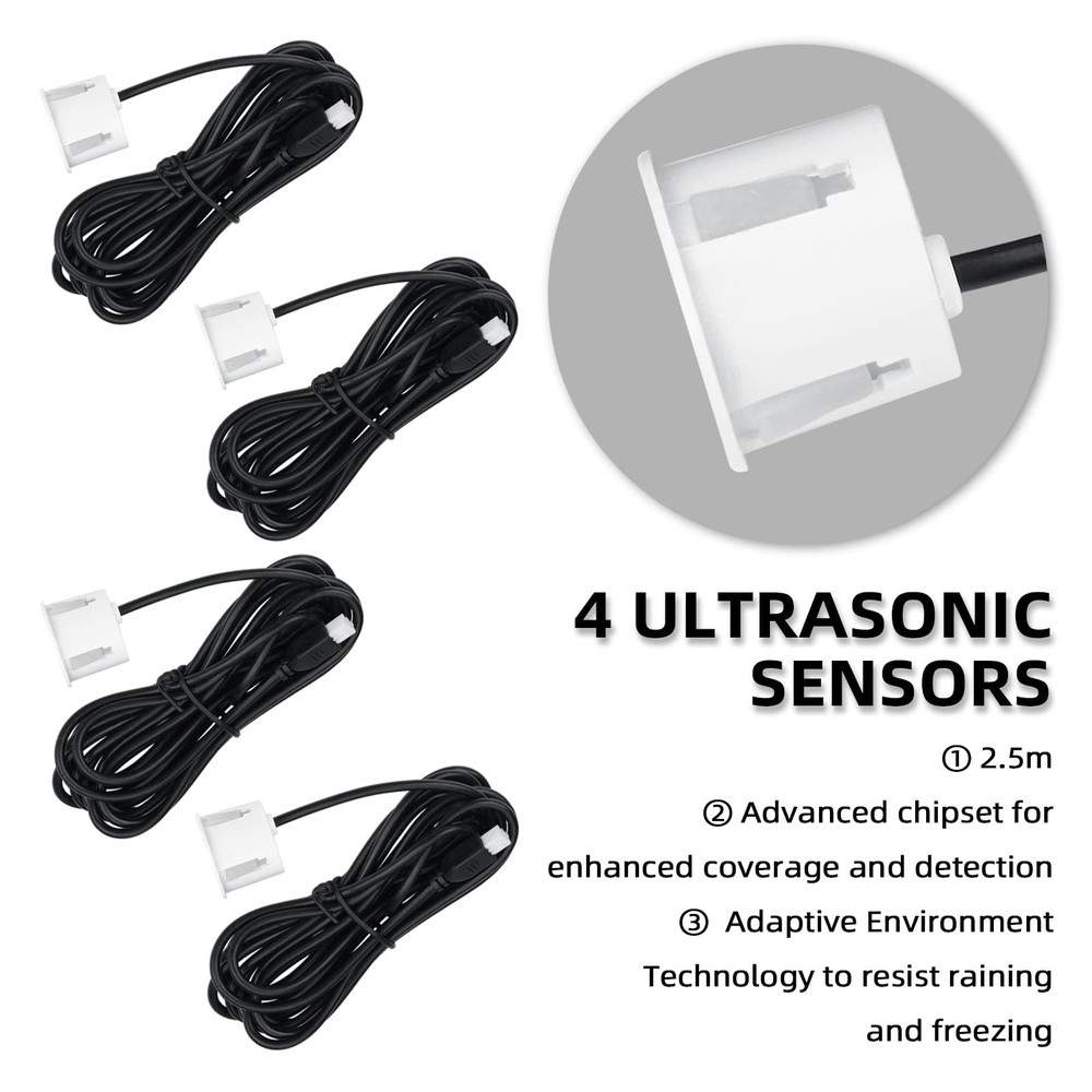 New Feature Rear Parking Sensor with Selectable Distance in Feet, Bidirection...