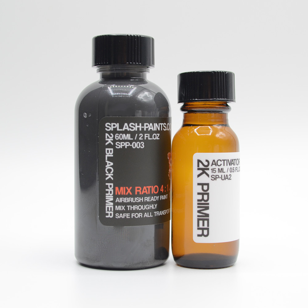 Splash Paints SPP-003 2K Black Primer 60ml/2oz.