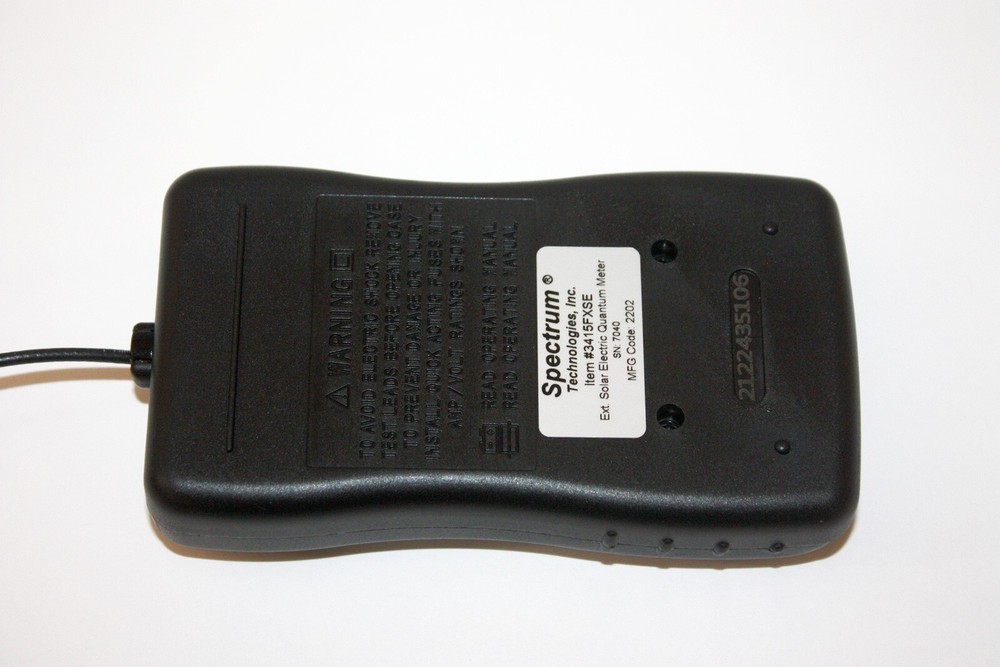 Spectrum Technologies 3415FXSE LightScout Solar/Electric Quantum Meter, Ext Sen