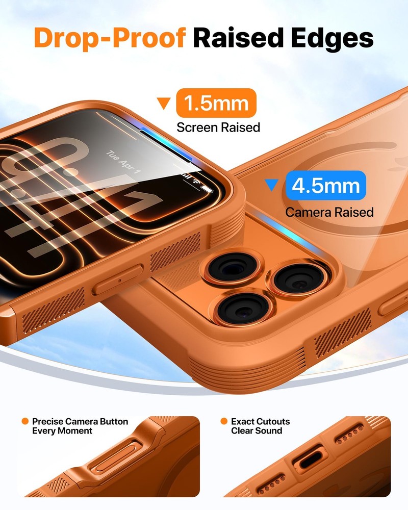 Magnetic Designed for iPhone 17 Pro Case 6.3'' [Full Camera Protection] Full ...