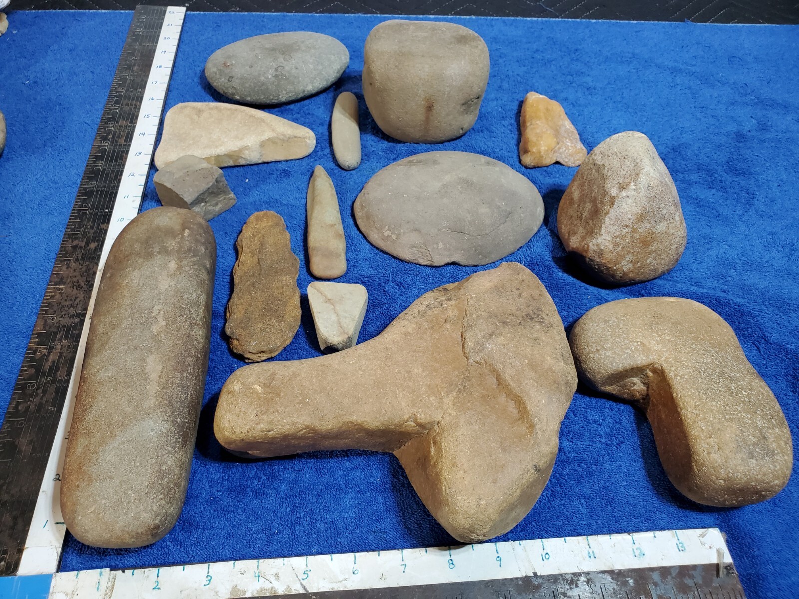 Indian Artifacts Polished Tools, Hammer Stones Bola Primitive Point Pennsylvania