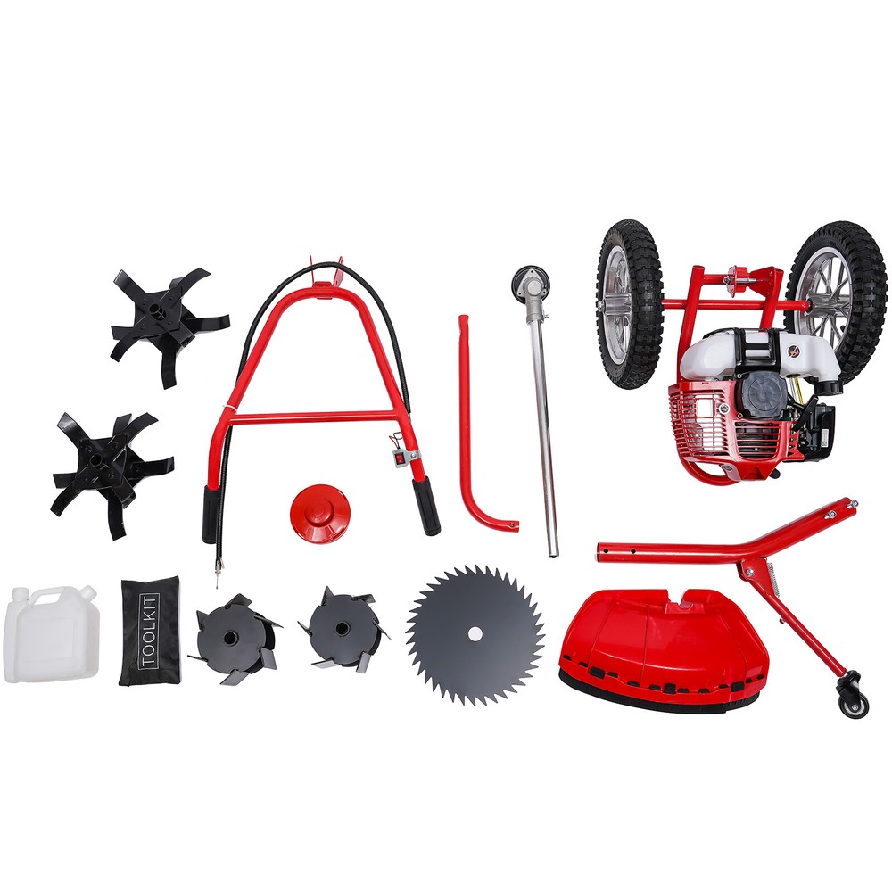 Hand-Push Gasoline Lawn Mower Two-Stroke Multi-Function Small Weeding Machine