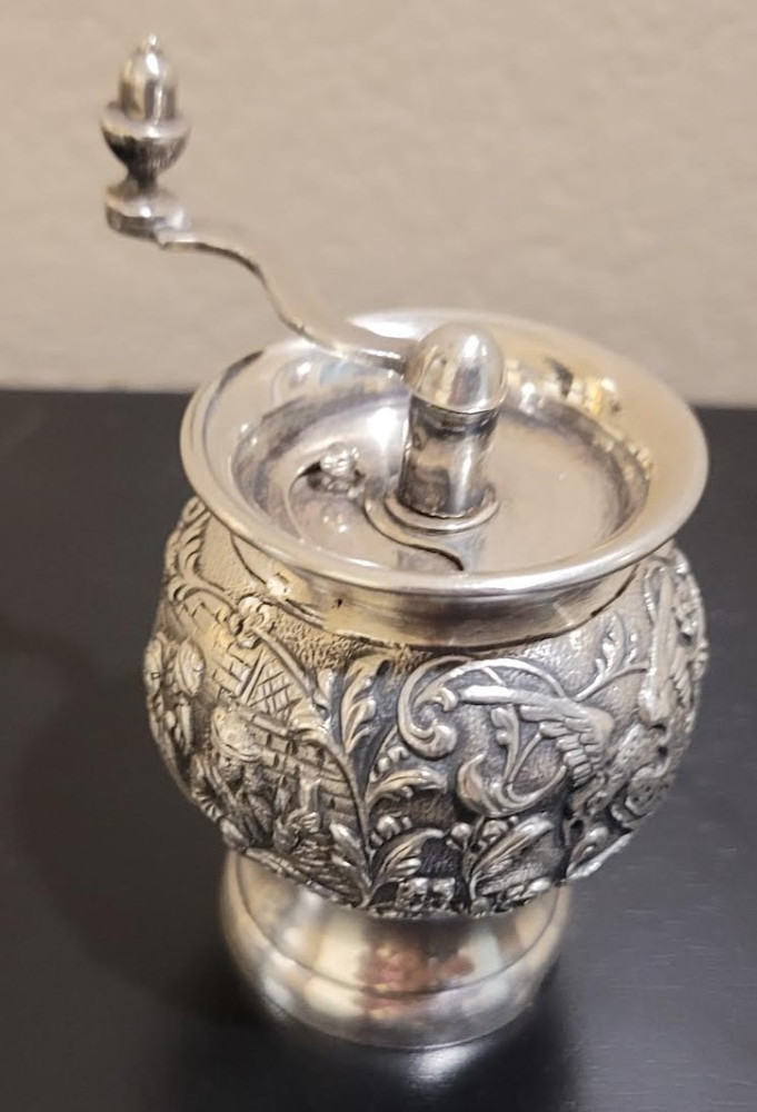 Silver (.800 purity) Dutch Figure Pepper Grinder