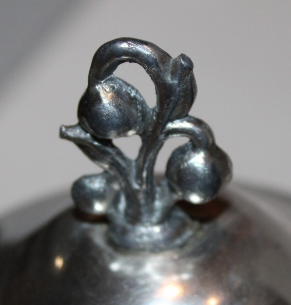 VTG Birmingham Silver Co silver on copper silverplated ornate teapot 4 legs